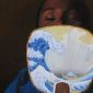 Girl with fan