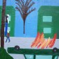 GREEN CAR CRASH (green burning car)