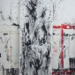 Elongated body in paint.
