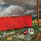 Red Trash Can