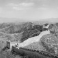 The Great wall of China in black and white. Jinshanling.