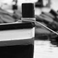 Traditional sicilian wooden fishing boat.