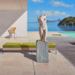 Domestic View with White Statue