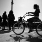 Girl on Bike, Fishermans Pier, Venice Beach, LA.