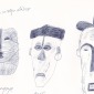 3 masks in my studio