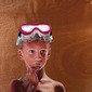 boy with diving goggles