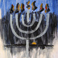 La Menorah bleue