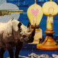Rhino with Lightbulbs