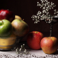 Still life on eight apples
