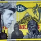 papua new guinea : 2007 : newsprint, photocopies and objects ( used cartridge cases, found tourist statuette remains from Leicester square tube statio Ben Guiver