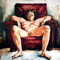 in the big armchair
