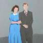 'Couple on a Hilltop', 50 x 40 cm, oil on canvas
