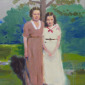 'Mother and Daughter', 61 x 76.5 cm, oil on canvas