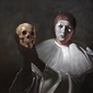 Pierrot with Skull