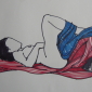 Nu sur une couverture