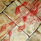 Bagdad-Downingstreet bloody footprints on the pavement