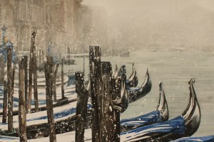 La beauté gelée - Gondoles sur la Riva del Carbon à Venise Paul Dmoch