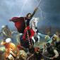 The appearance of St. George, patron saint of the hosts of Moldova, at the Battle of Vaslui January 10, 1475.