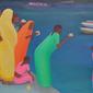 Puja, 2009. Varanasi India, oil on canvas 76x106cm