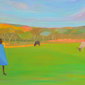 Sunset and Acacias, 2007. Arusha Region, T.Z. Oil on canvas, 100x145cm