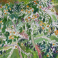 Persimmon With Periwinkle and Lavender
