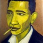 Smoking Obama in Gold