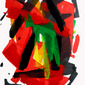 Green note in a red melody