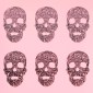 Swirly Skulls on Pink