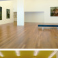 at Exhibition : CASA DAS MUDAS 2008-2009, schowing  two rooms. Upstairs we can see four canvas from the series "Stilleben". 