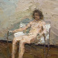 Woman in Breuer chair