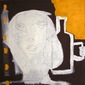 face with bottle 