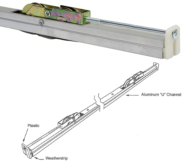 Sliding Glass Patio Door 501/8" Roller Assembly For Pella Hunt Doors