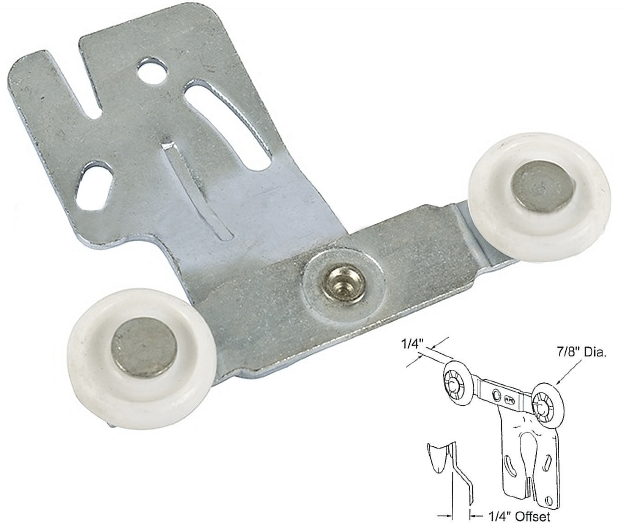 Closet Door 7/8" Tandem Nylon Roller for Acme Doors Front