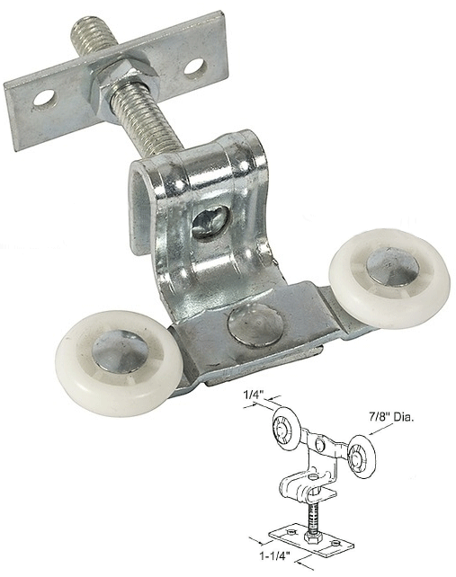 Closet Door 7/8" Tandem Nylon Wardrobe Roller for Cox Doors