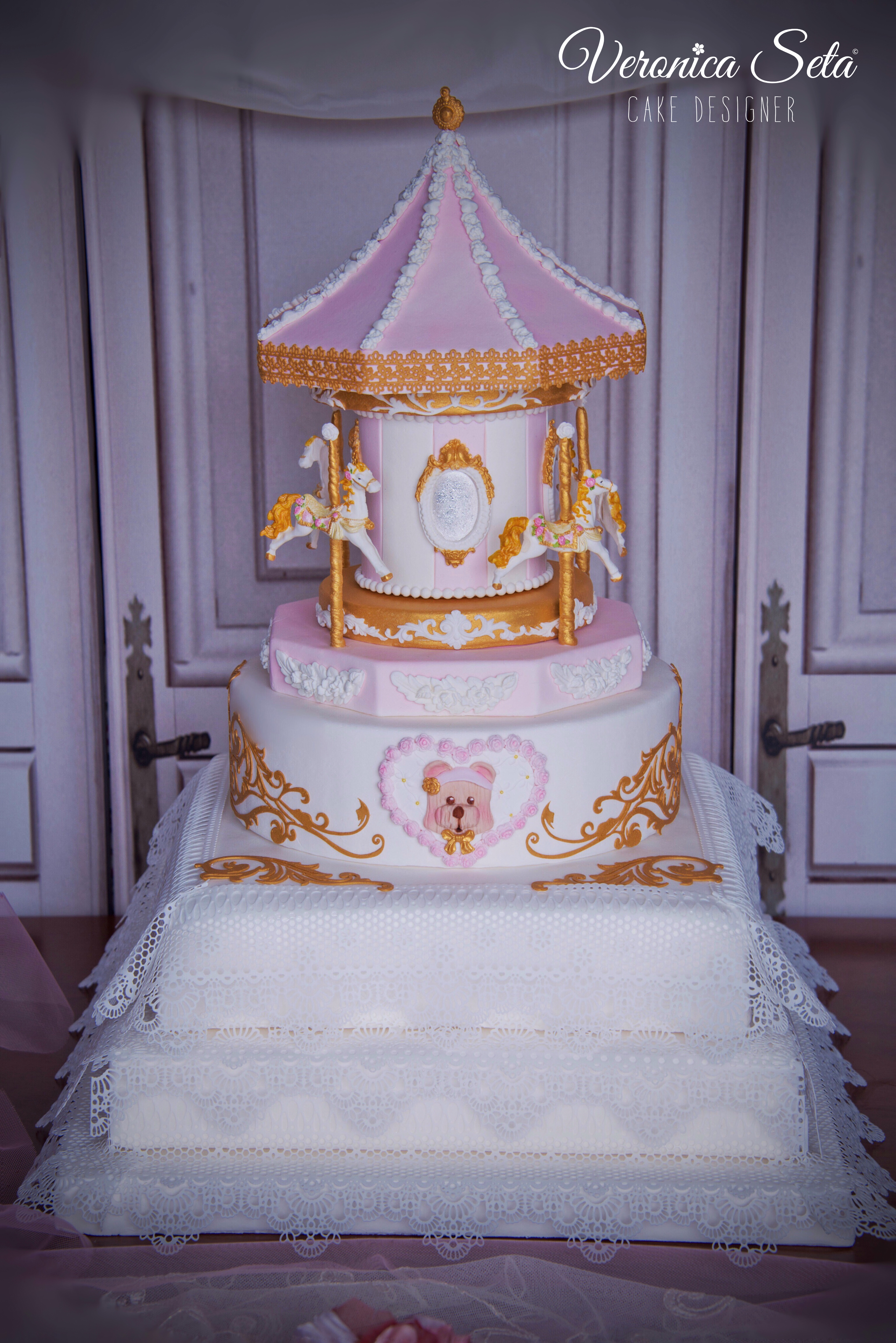 Carousel Baby Cake Satin Ice