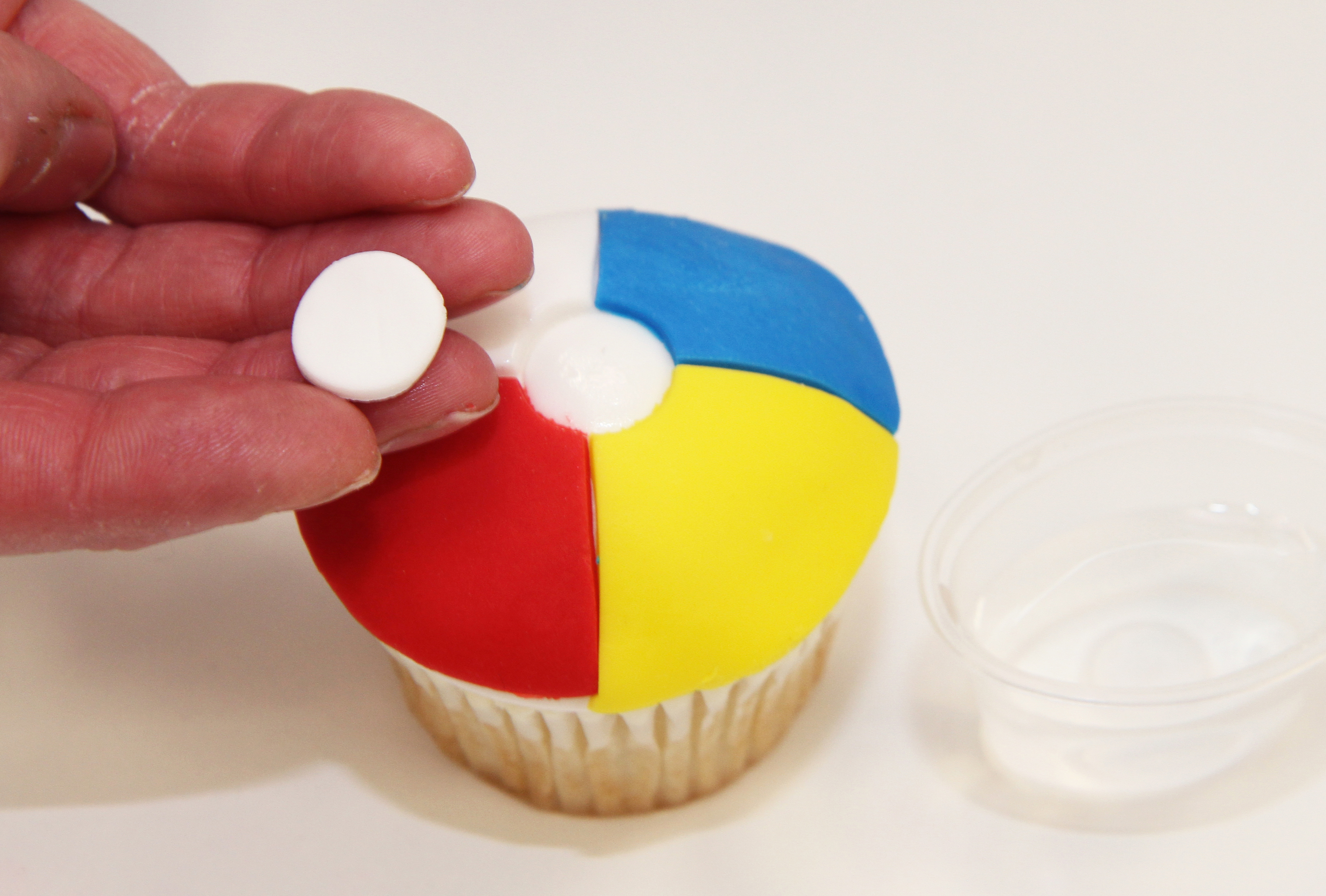 Beach Ball Cupcakes Satin Ice
