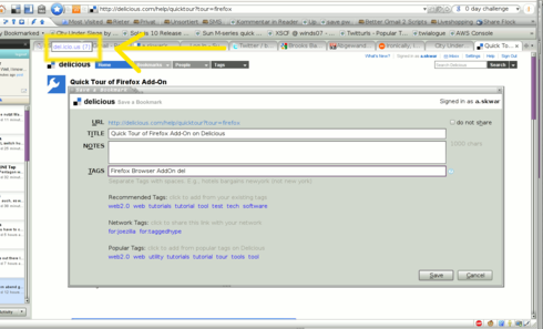 Displaced autocompletion popup of Delicious Add-On in Flock