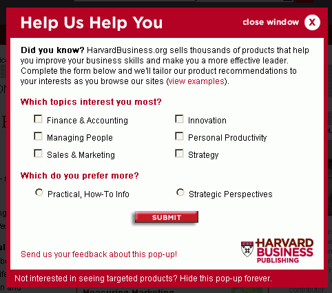 Annoying popup