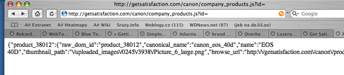 GetSatisfaction Safari error - JSON response