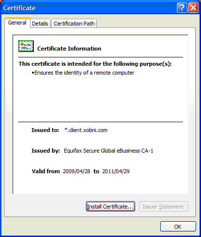 revocation information for this site
