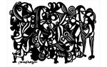 <p>50 x 70 cm</p>
<p>marker on canvas</p>