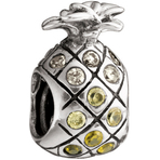 Chamilia Pineapple Yellow & Clear Swarovski Bead