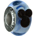 Chamilia Disney Mickey Blue Murano Glass Bead