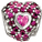 Chamilia Jeweled Heart in Heart Pink CZ Bead