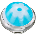 Kameleon Blue Flower Murano JewelPop