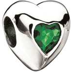 Miss Chamilia Heart - May Birthstone CZ Bead