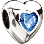 Miss Chamilia Heart - September Birthstone CZ Bead