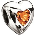 Miss Chamilia Heart - November Birthstone  CZ Bead