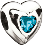 Miss Chamilia Heart - December Birthstone CZ Bead