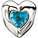 Miss Chamilia Heart - December Birthstone CZ Bead